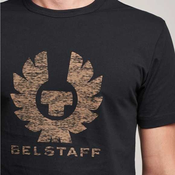 Belstaff England Men’s Coteland Logo Crew Tee in black in 100% cotton - Picture 8 of 10